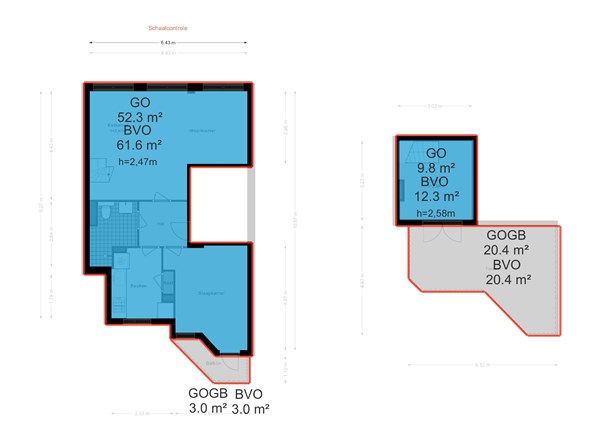 Floor plan - Heemstedestraat 7-3, 1059 CX Amsterdam 